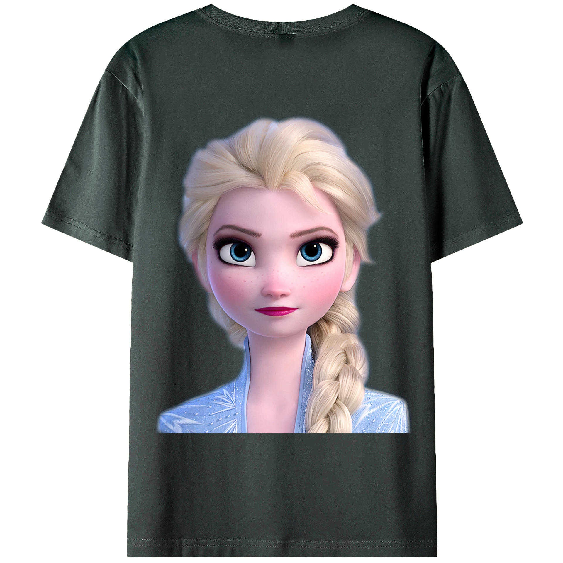 （画像用） アナと雪の女王 アンナ エルサ Frozen Anna Elsa 綿100％ メンズ半袖Tシャツ（バックプリント） 通気性